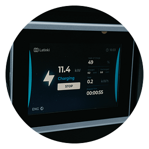 latauslaitteen kosketusnäyttö